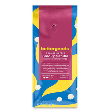 Smoky Vanilla Flavored Ground Coffee, Medium Roast, 12 oz