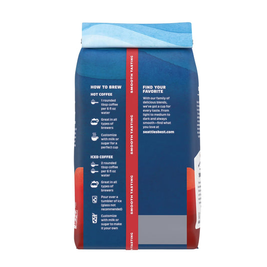 Seattle’s Best Coffee, Portside, Medium Roast, Ground Coffee, 100% Arabica, 12 oz